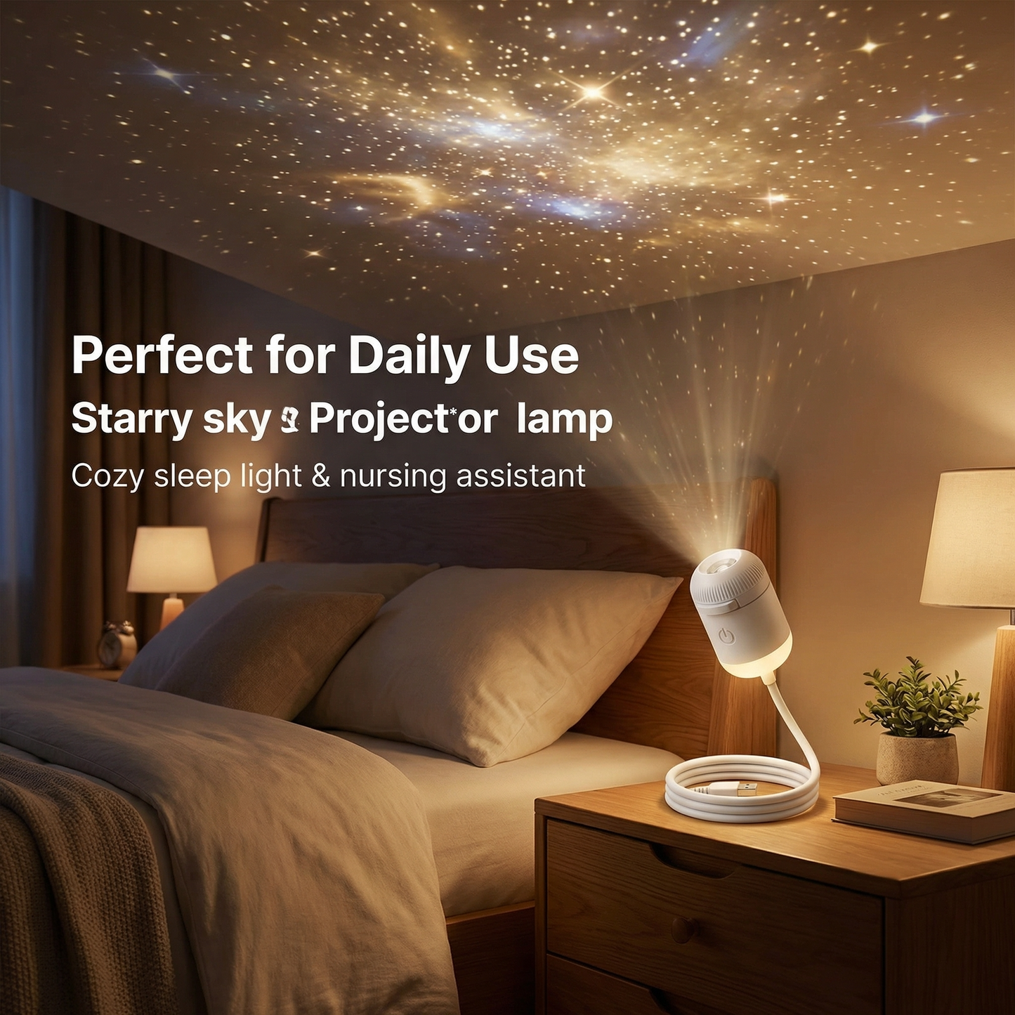 Yeeklab 2-in-1 Starry Sky Projector Night Lamp | Galaxy Light